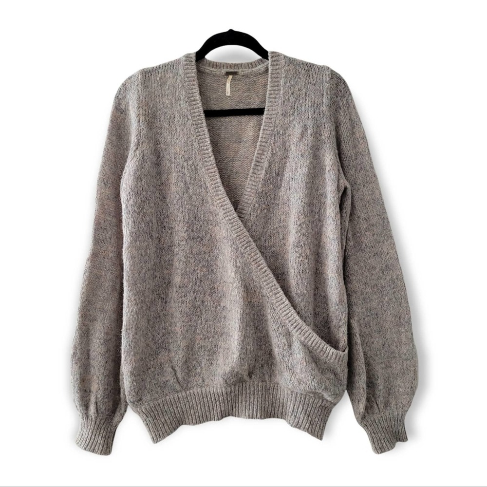 Free People Karina oversized surplice sweater Size S